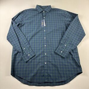 Polo Ralph Lauren Button Up Poplin Shirt Black Watch Plaid Mens XLT Long Sleeve